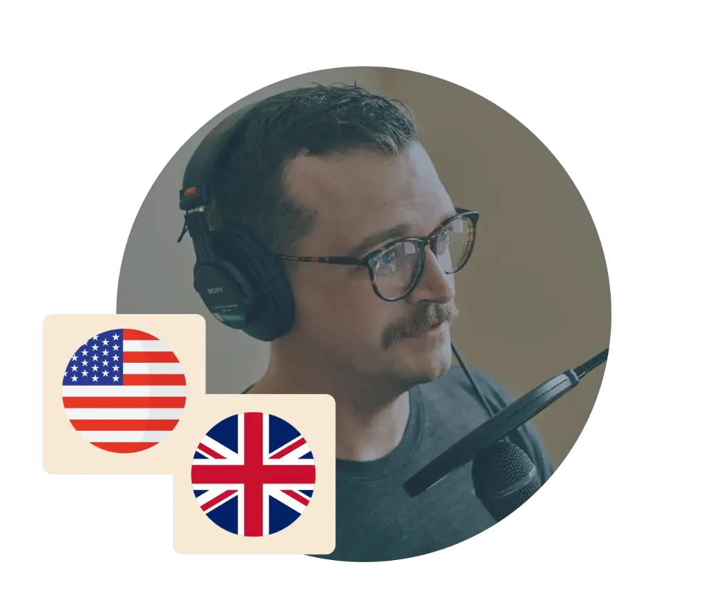 Voice over (Engels, menselijk) per minuut (Normaal (1 week))